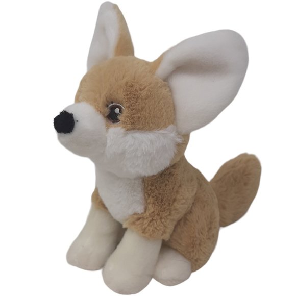 Aurora Fennec Fox Eco‎ Nation Zoo Tan White Stuffed Animal Plush Toy 8" - Picture 5 of 6